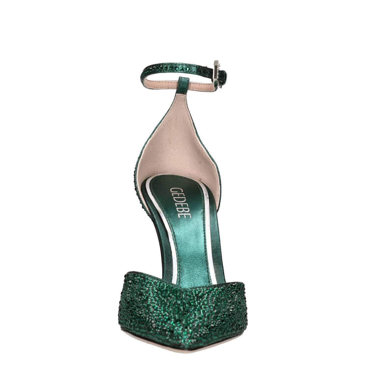 Décolleté slingback modello Anitta in raso e strass 