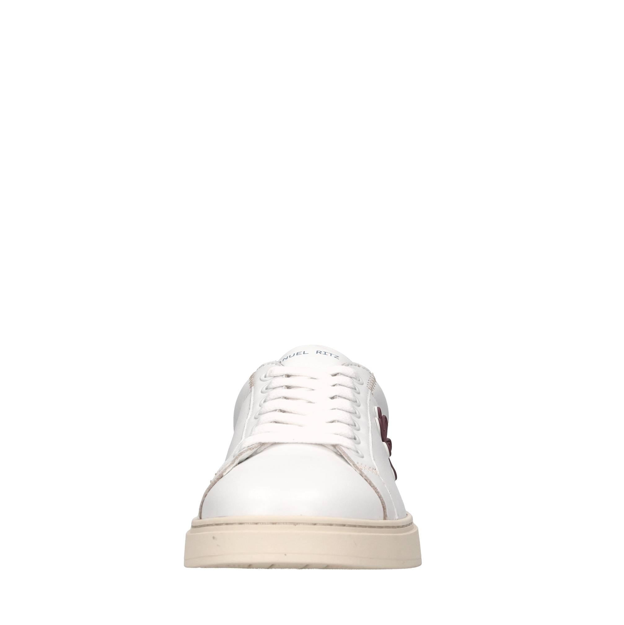 Sneakers in pelle e tessuto 
