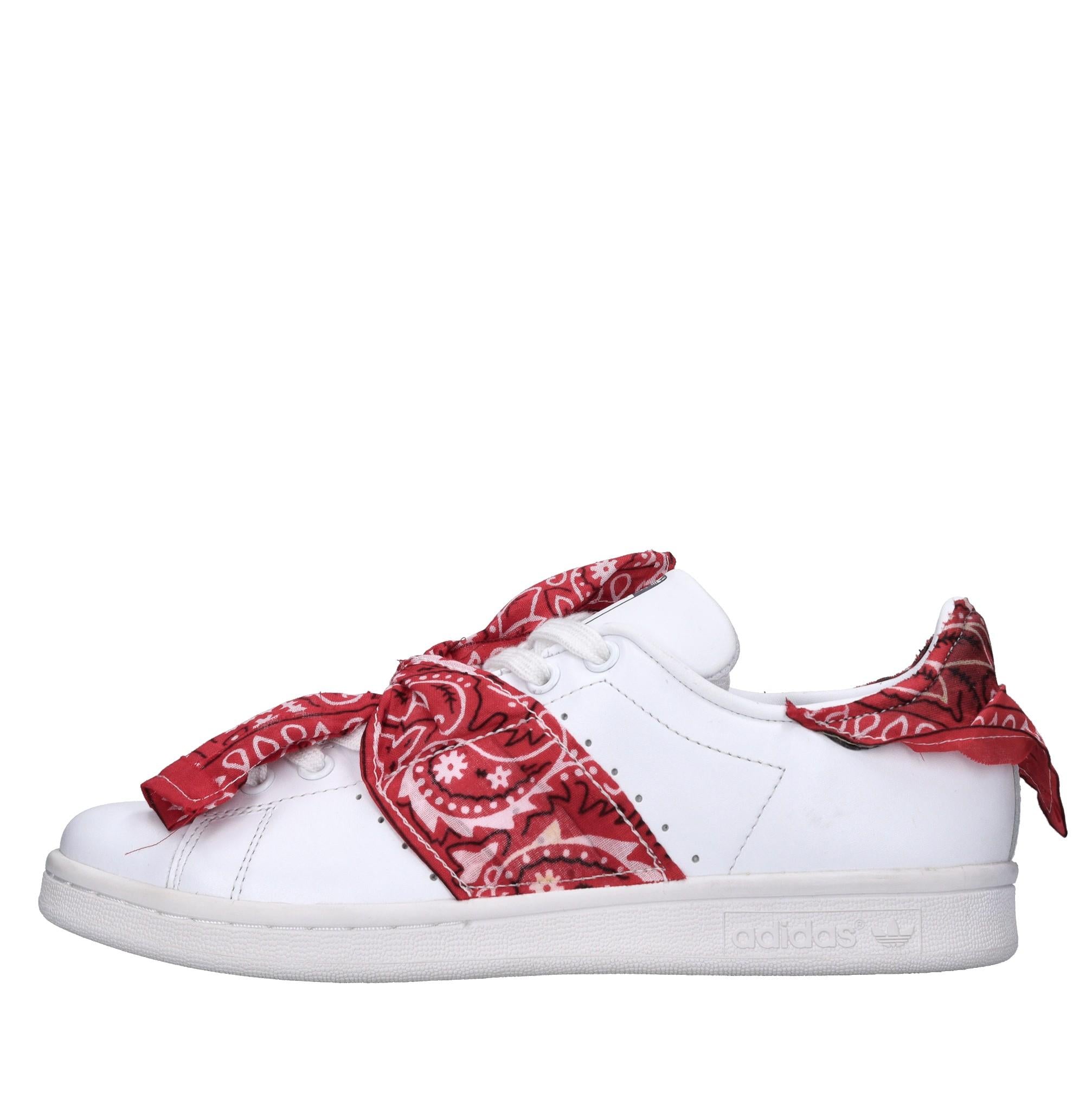 Sneakers in pelle e tessuto 