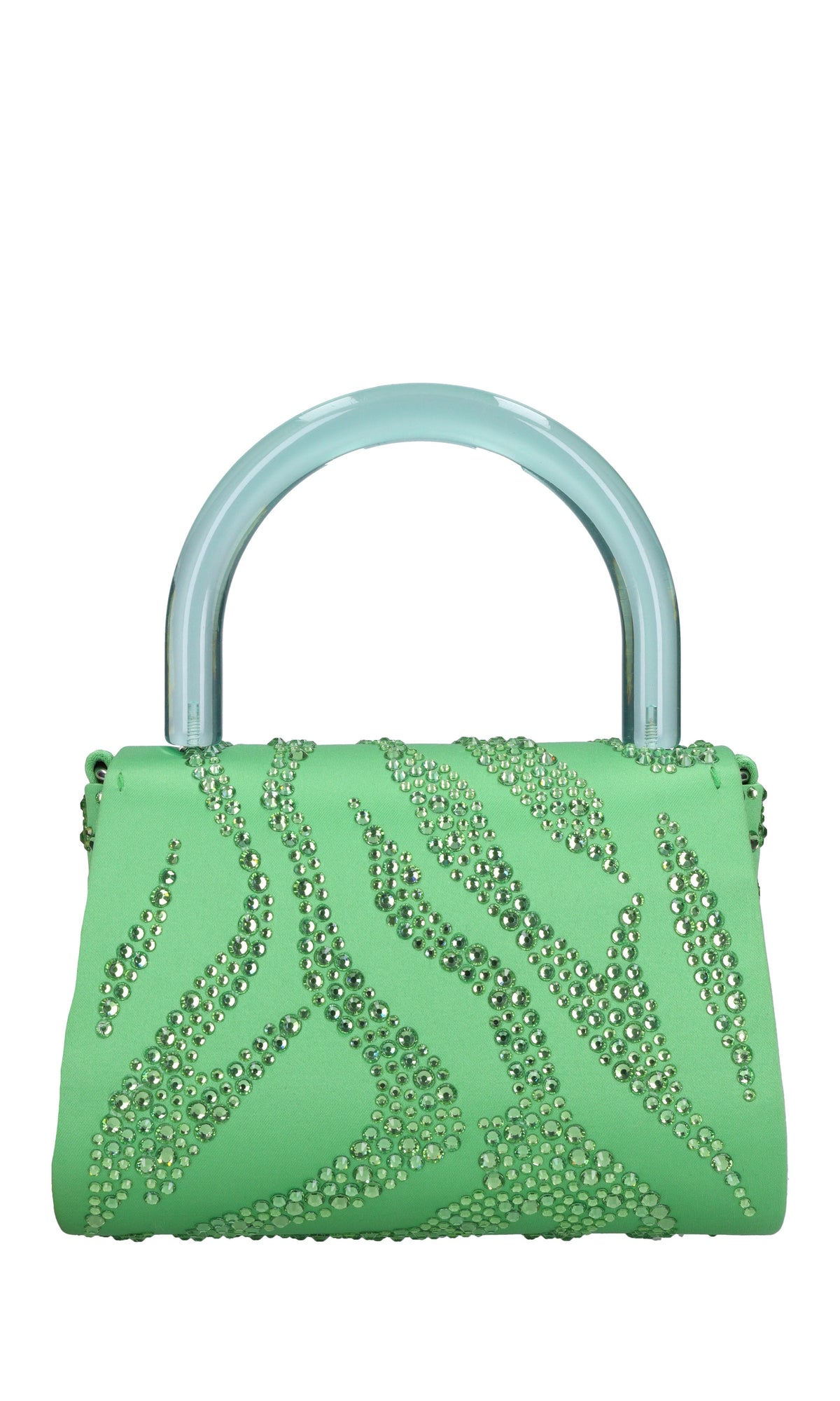 Borsa mini Cookie in raso e strass 