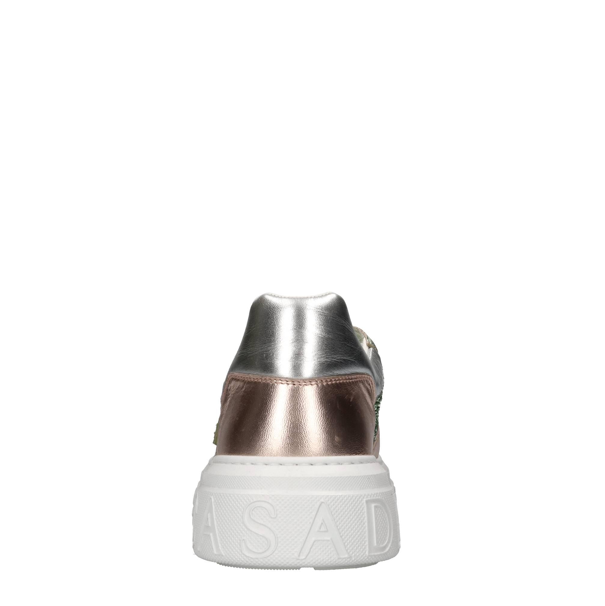 Sneakers Off road in pelle e glitter 