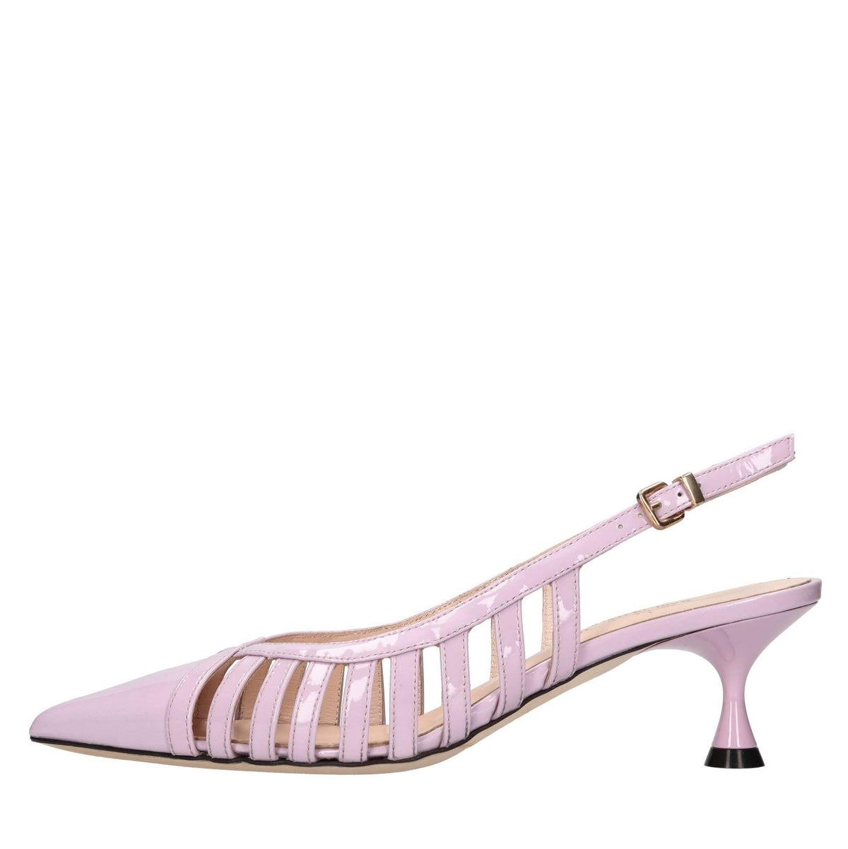 Décolleté slingback in vernice 