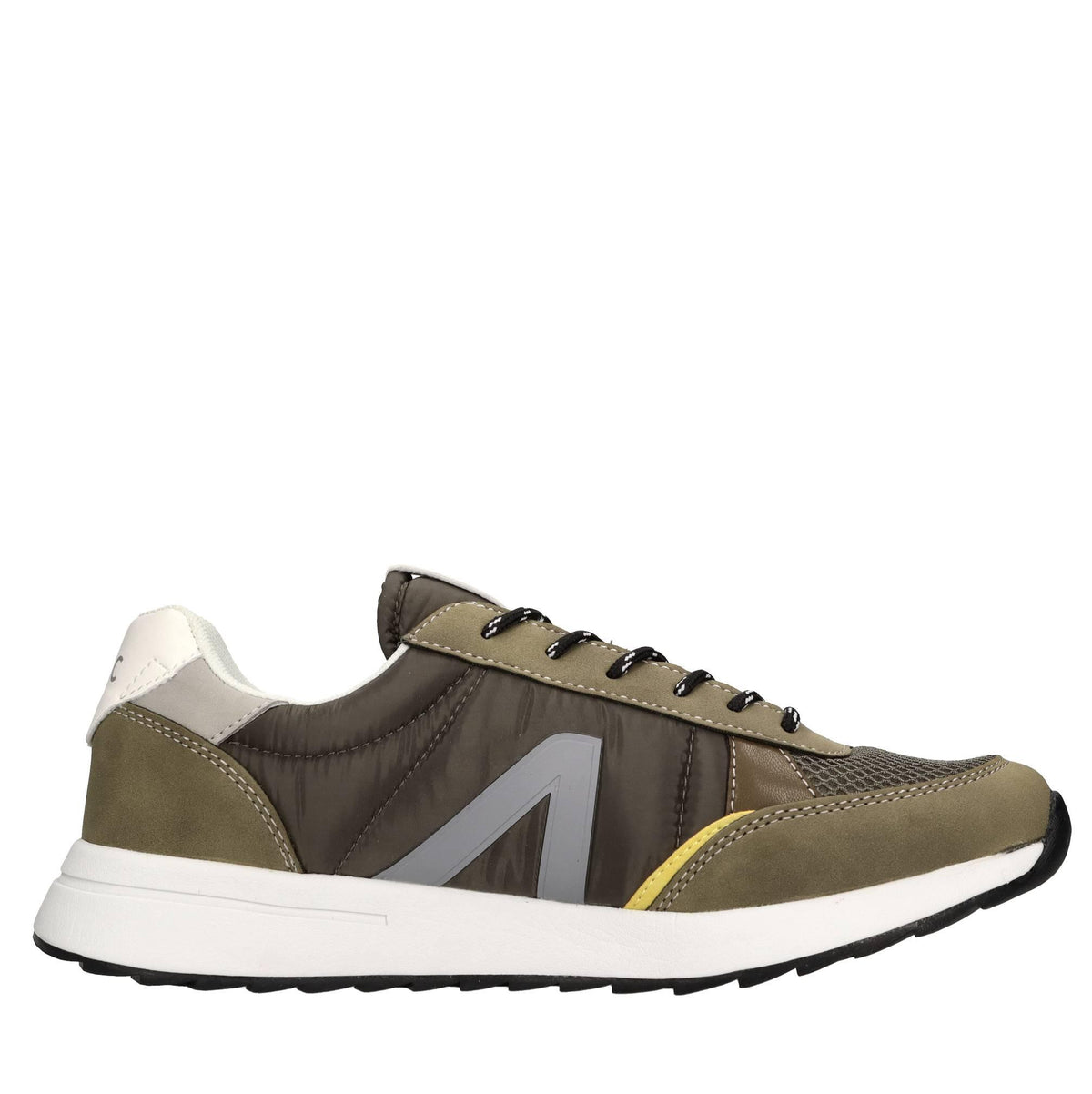 Sneakers in ecocamoscio e tessuto 