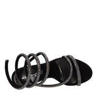 Sandali in camoscio e strass 