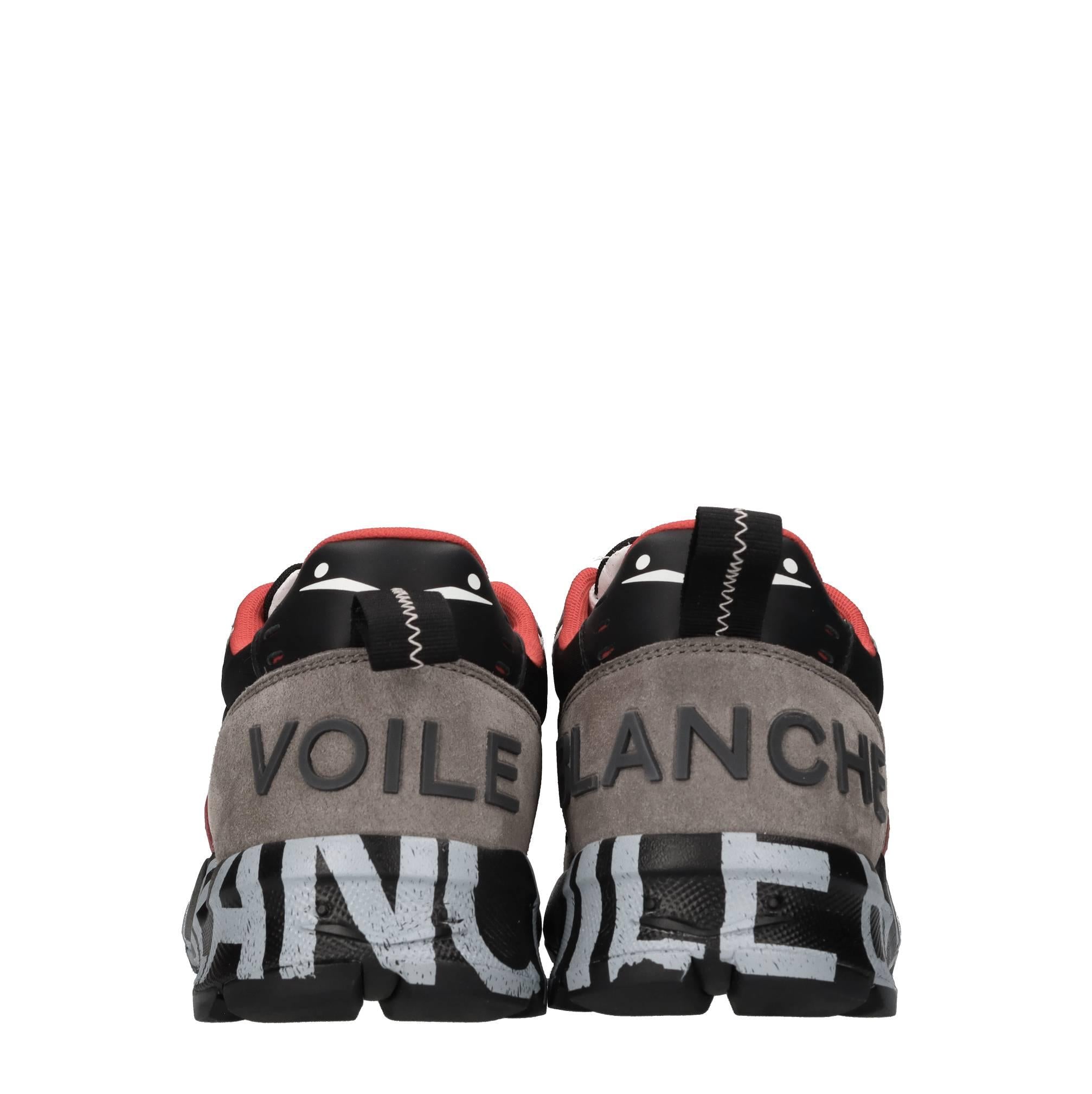 Sneakers in camoscio, pelle e tessuto 