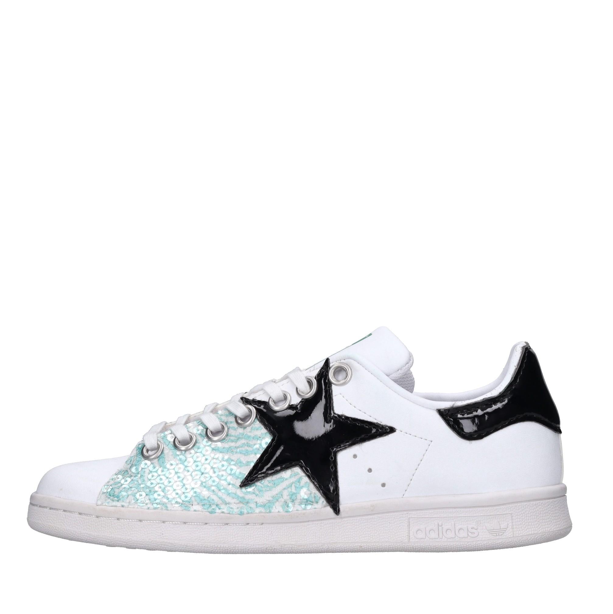 Sneakers in ecopelle, tessuto e paillettes 
