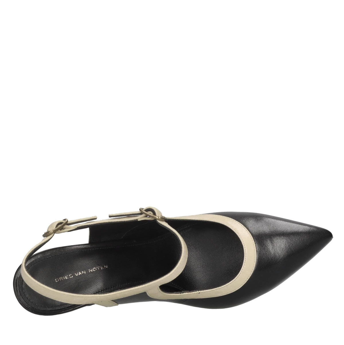 Décolleté slingback in pelle 