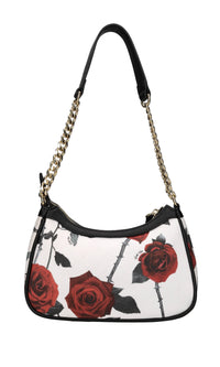 Borsa in ecopelle e tessuto 