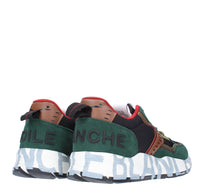 Sneakers in camoscio pelle e tessuto 