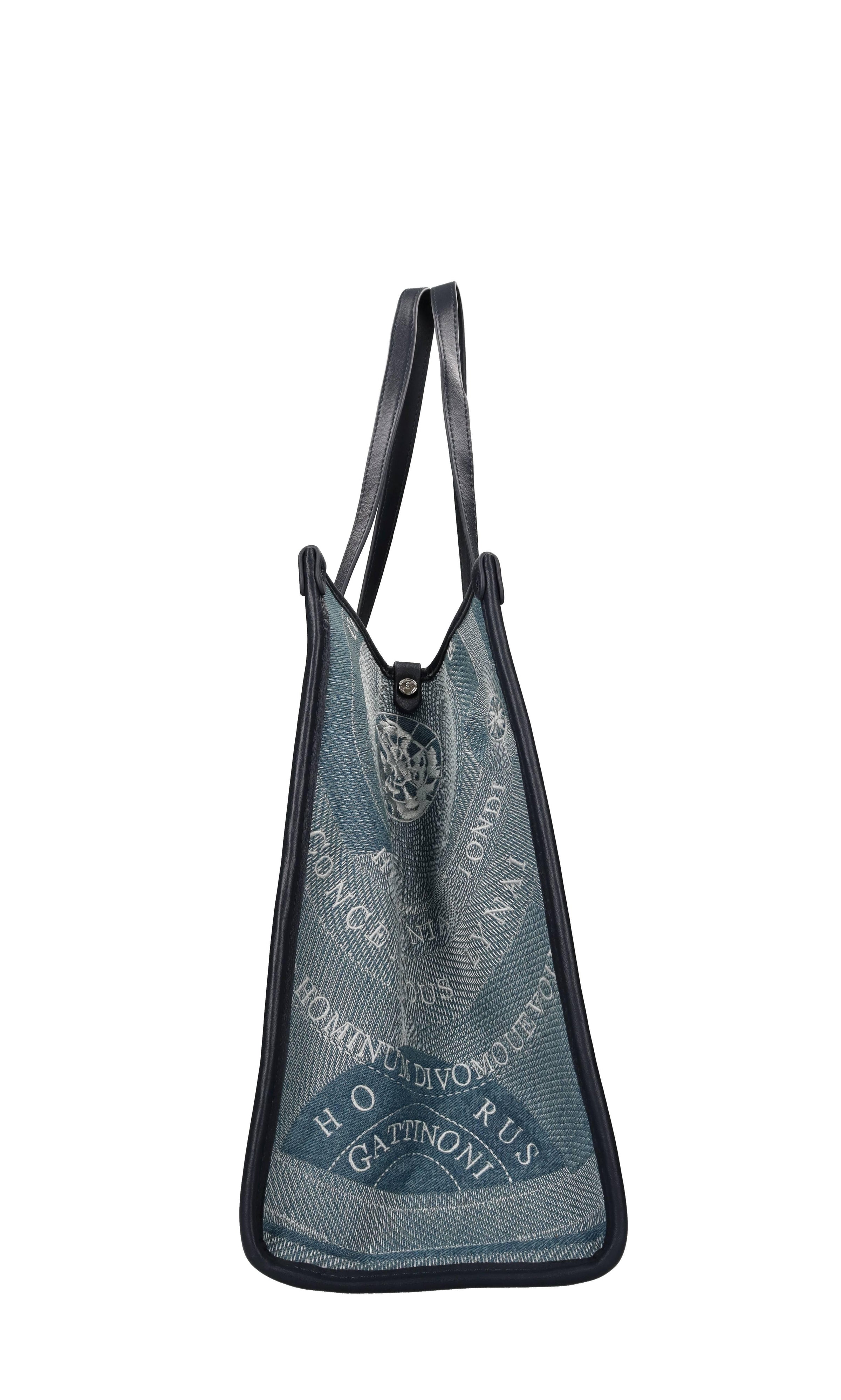 Borsa in tessuto ed ecopelle 