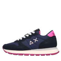 Sneakers in camoscio e tessuto 