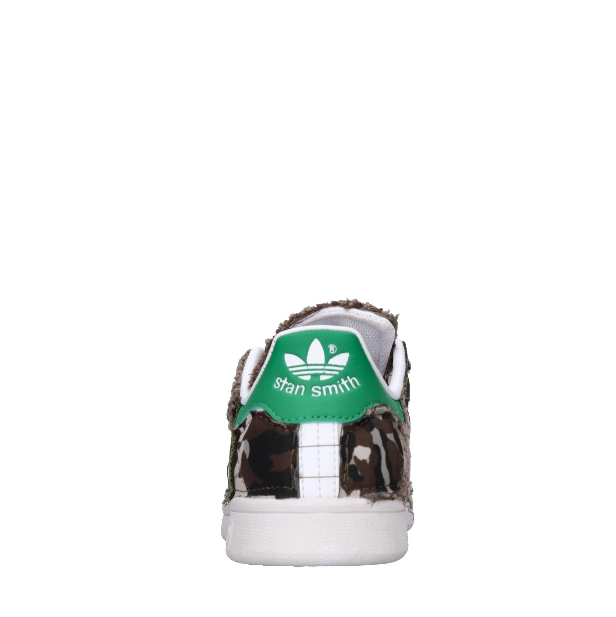 Sneakers in pelle e tessuto 