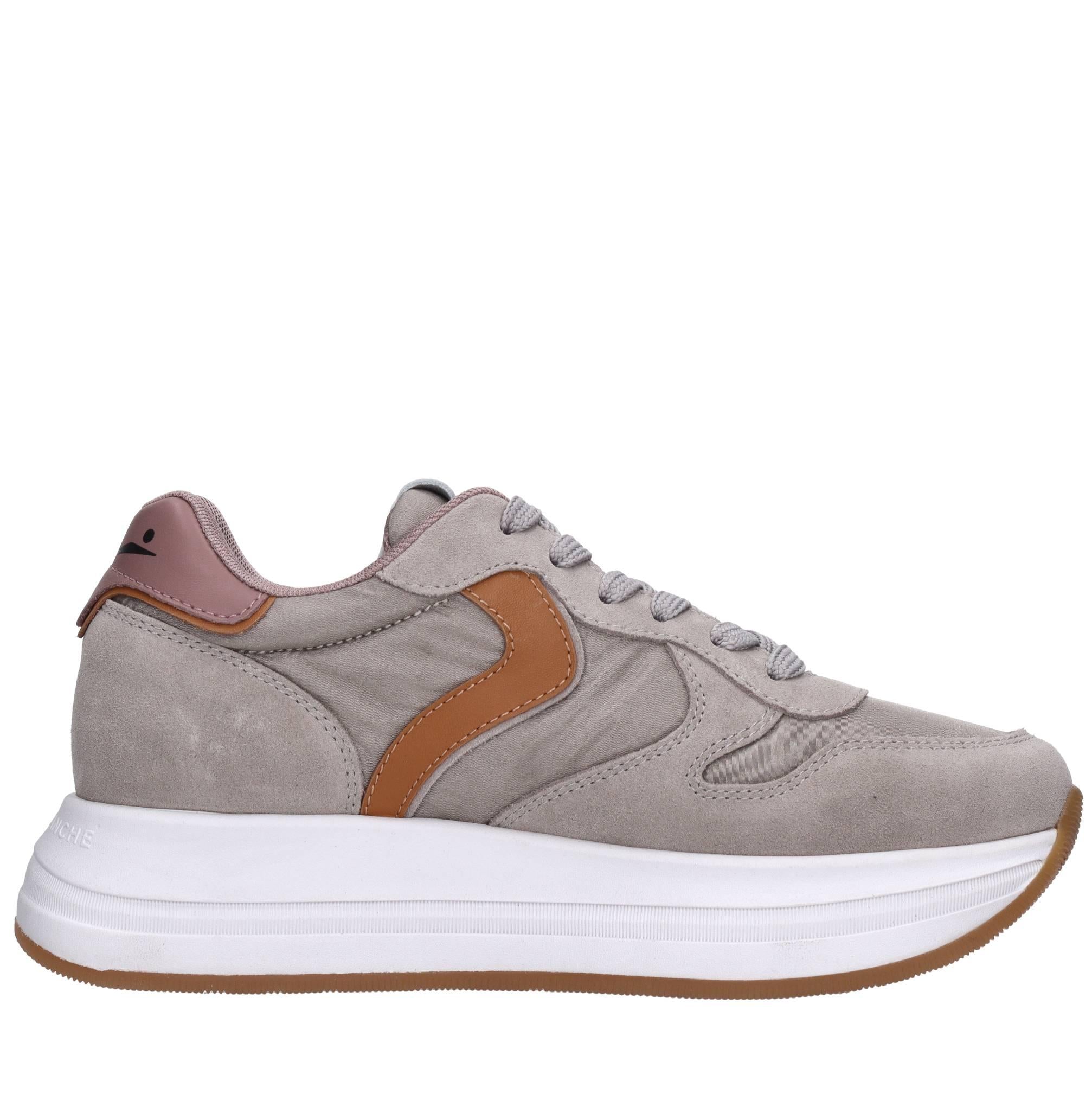 Sneakers in camoscio pelle e tessuto 