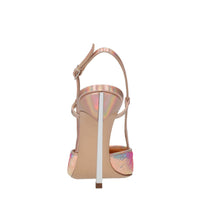Décolleté slingback Blade Mermaid in pelle e paillettes 