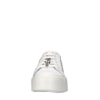 Sneakers in pelle e tessuto 