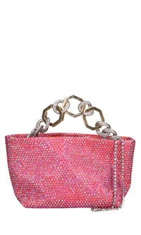 Borsa Jessye in tessuto e strass 