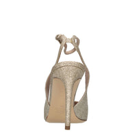 Décolleté slingback in tessuto microglitter 