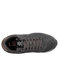 Sneakers in camoscio e tessuto 
