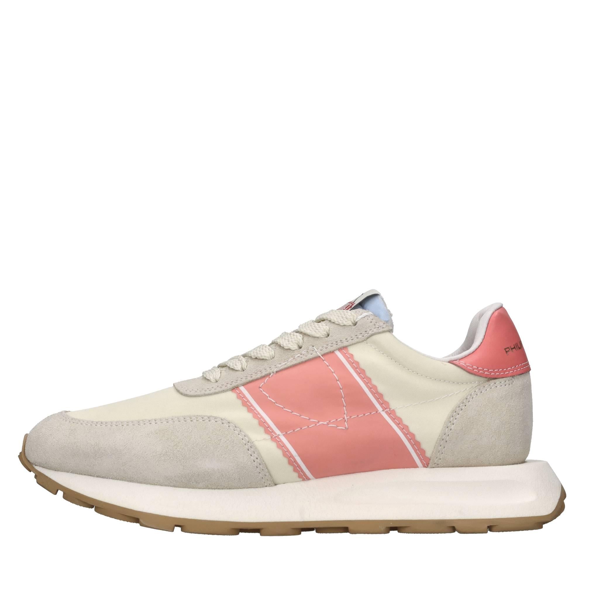 Sneakers in pelle e tessuto 