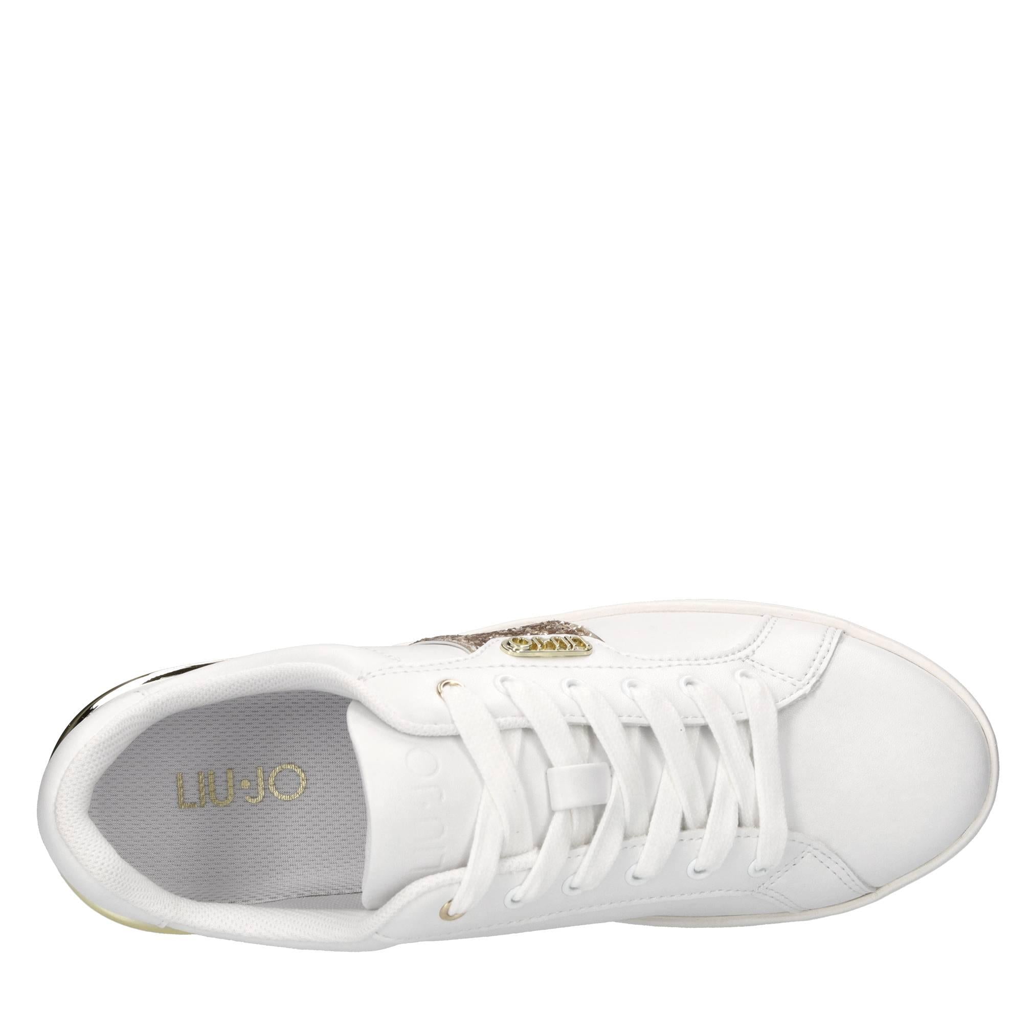 Sneakers in ecopelle e glitter 