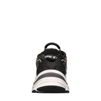 Sneakers in pelle e tessuto 