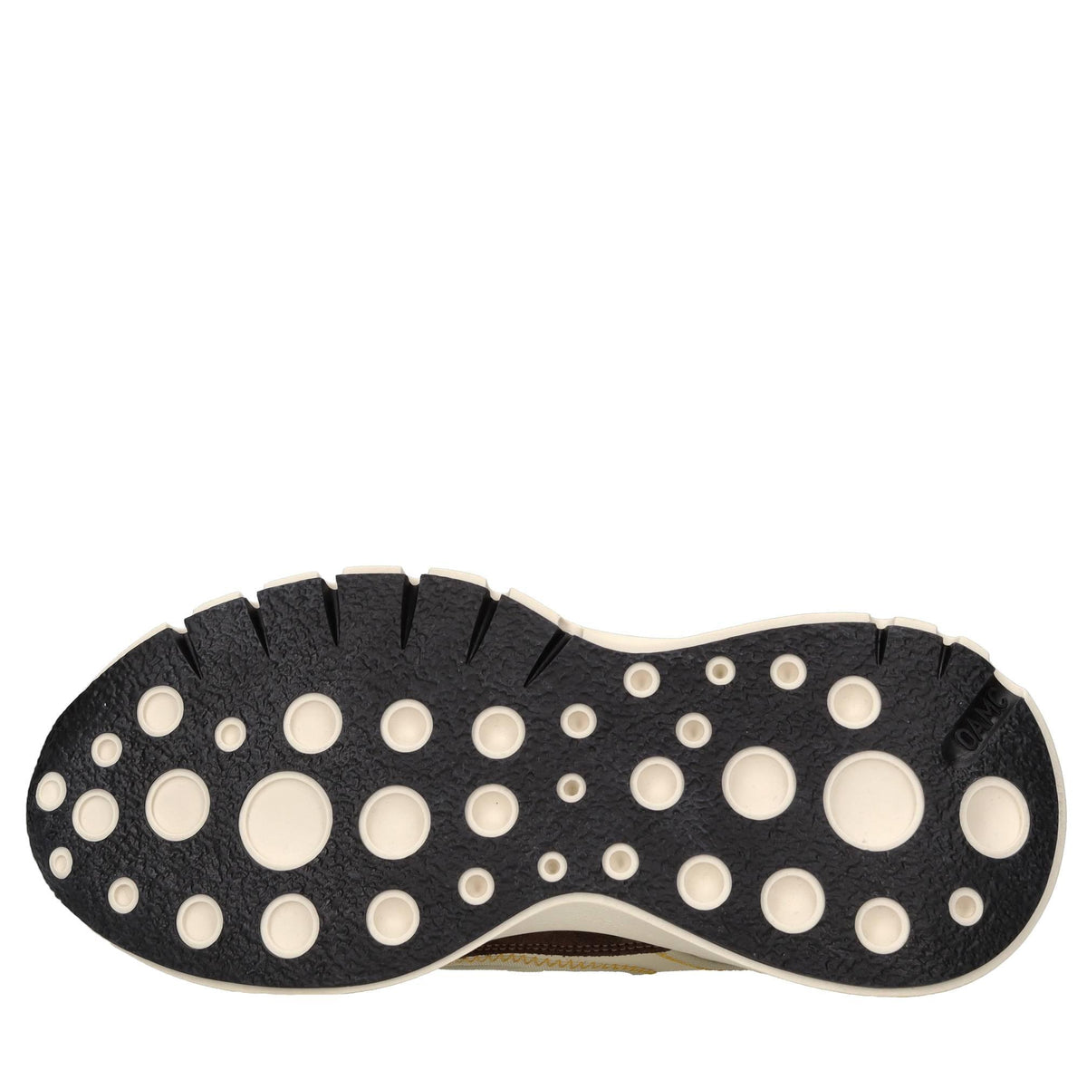 Sneakers in pelle e tessuto 