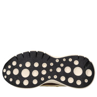 Sneakers in pelle e tessuto 