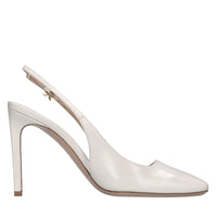 Décolleté slingback in pelle 