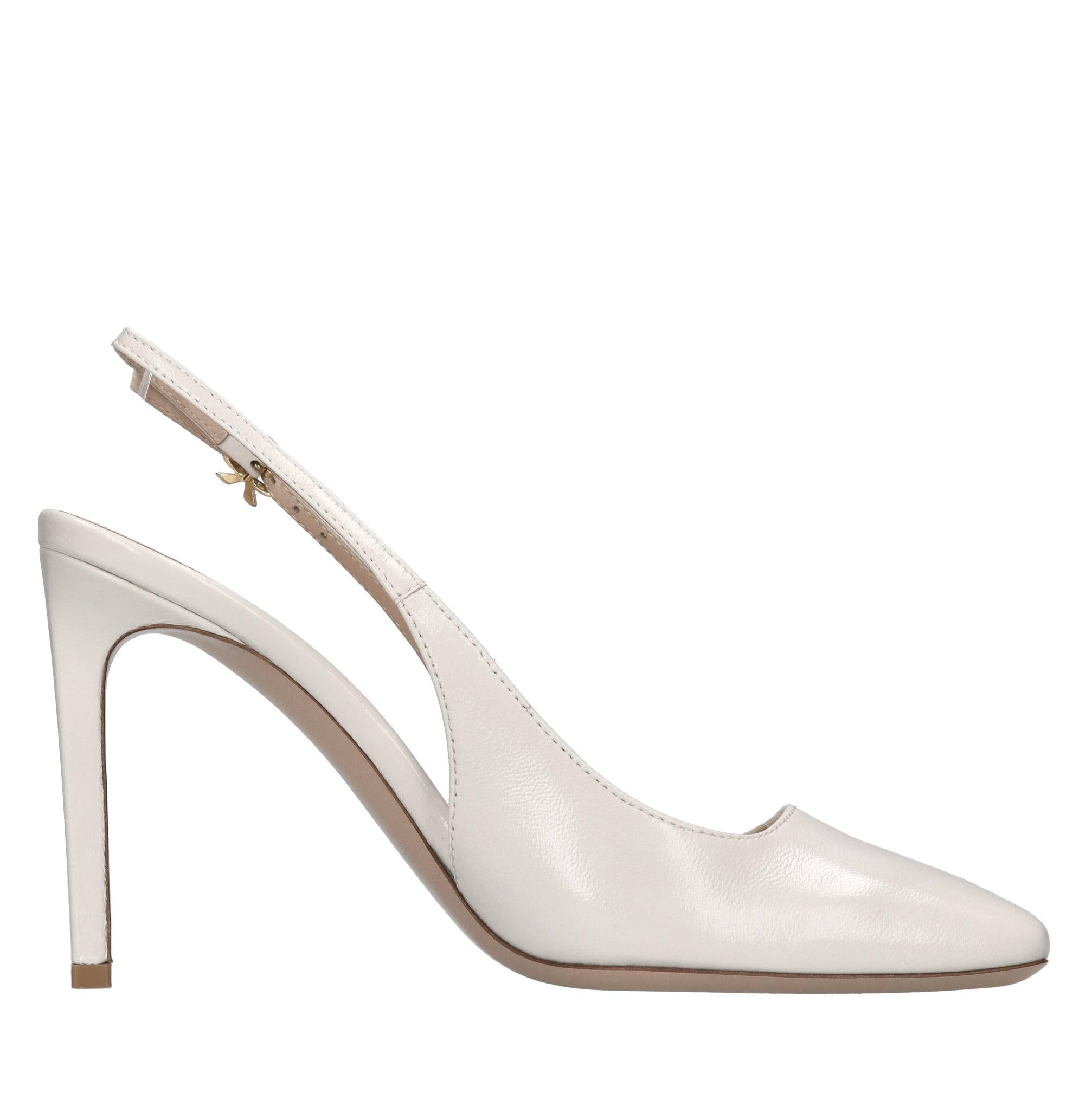 Décolleté slingback in pelle 