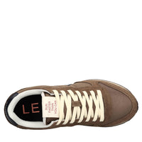Sneakers in camoscio e tessuto 