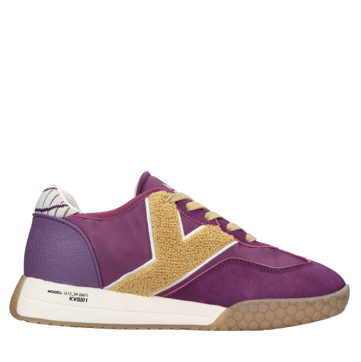 Sneakers in camoscio, tessuto e gomma 