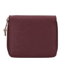 Portafoglio zip around piccolo in pelle ed ecopelle 