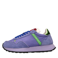 Sneakers in tessuto e camoscio 
