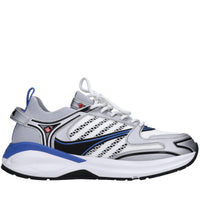 Sneakers in tessuto ed ecopelle 