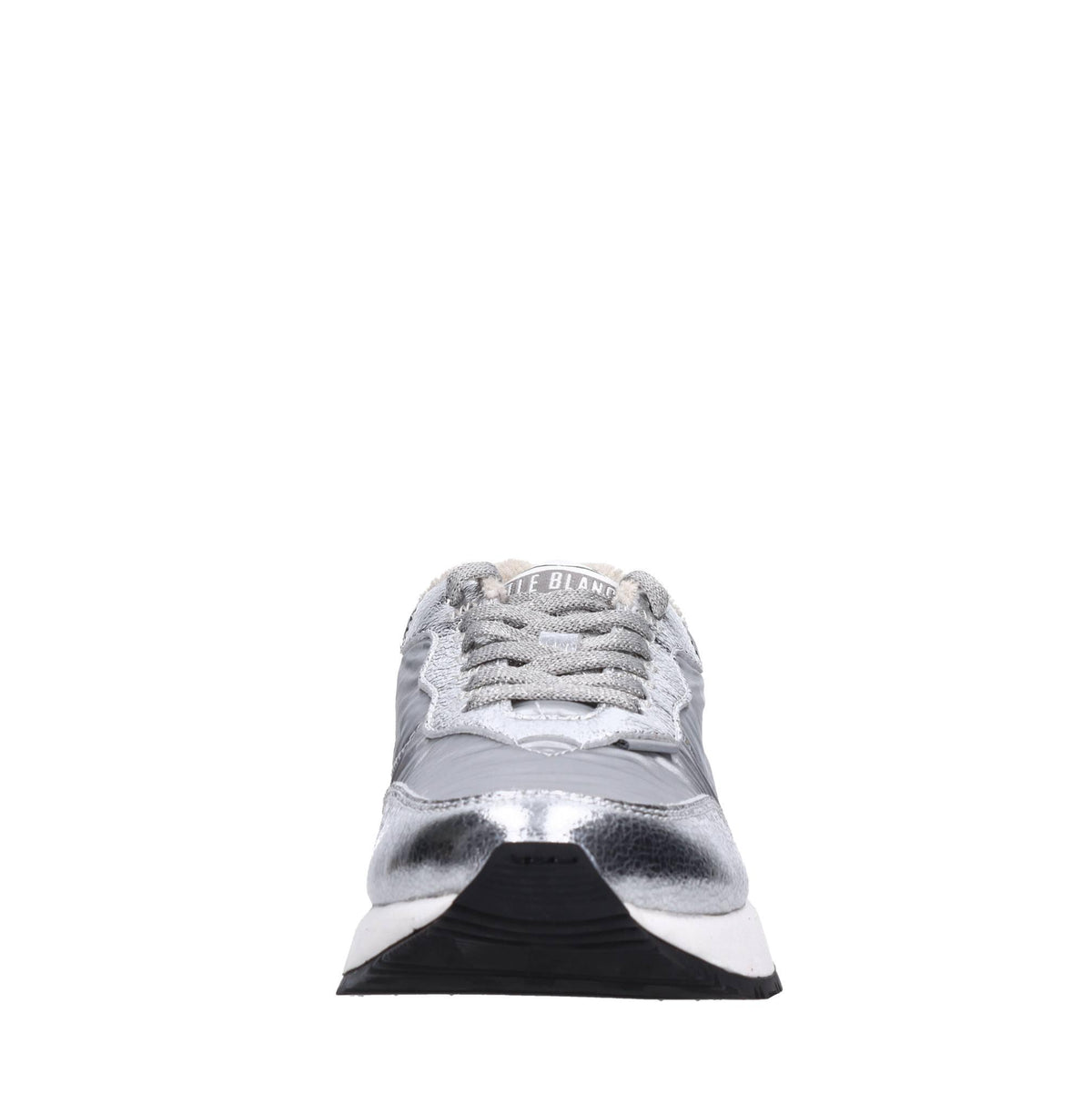 Sneakers in pelle e tessuto 