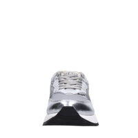Sneakers in pelle e tessuto 
