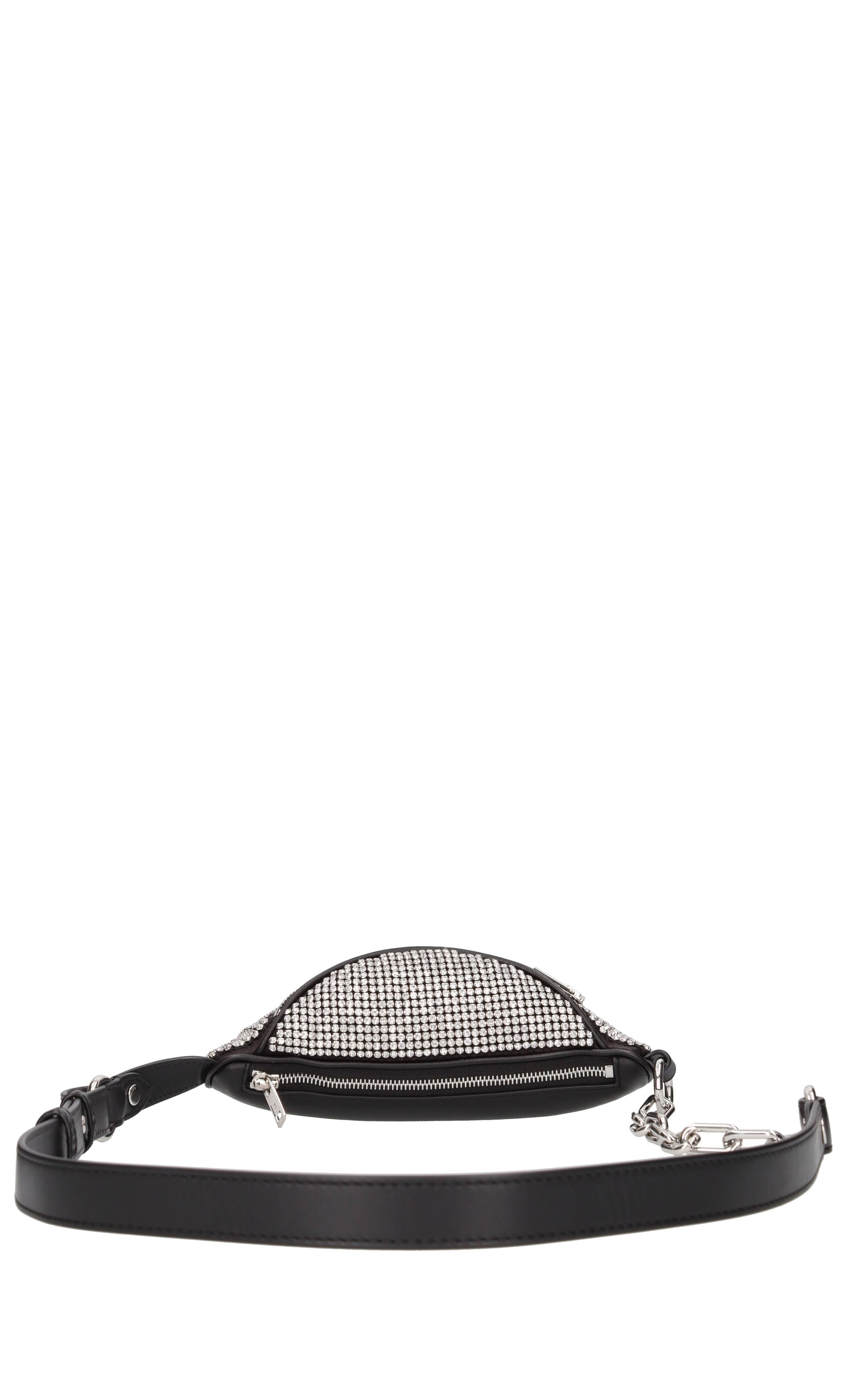 Marsupio in pelle e strass 
