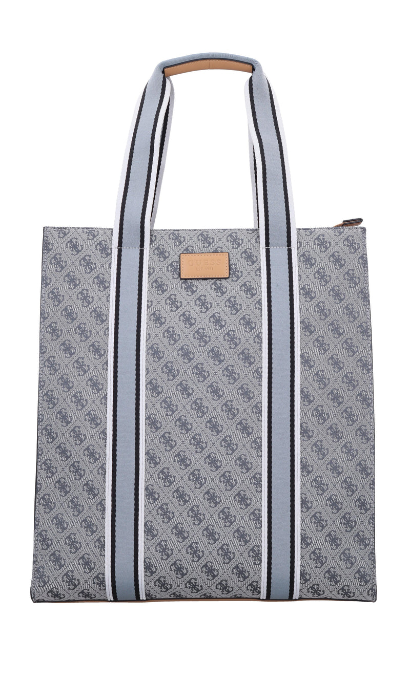 Borsa in ecopelle e tessuto 