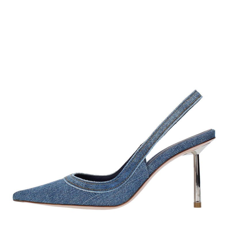 Décolleté Slingback modello BELLA in tessuto demin. 