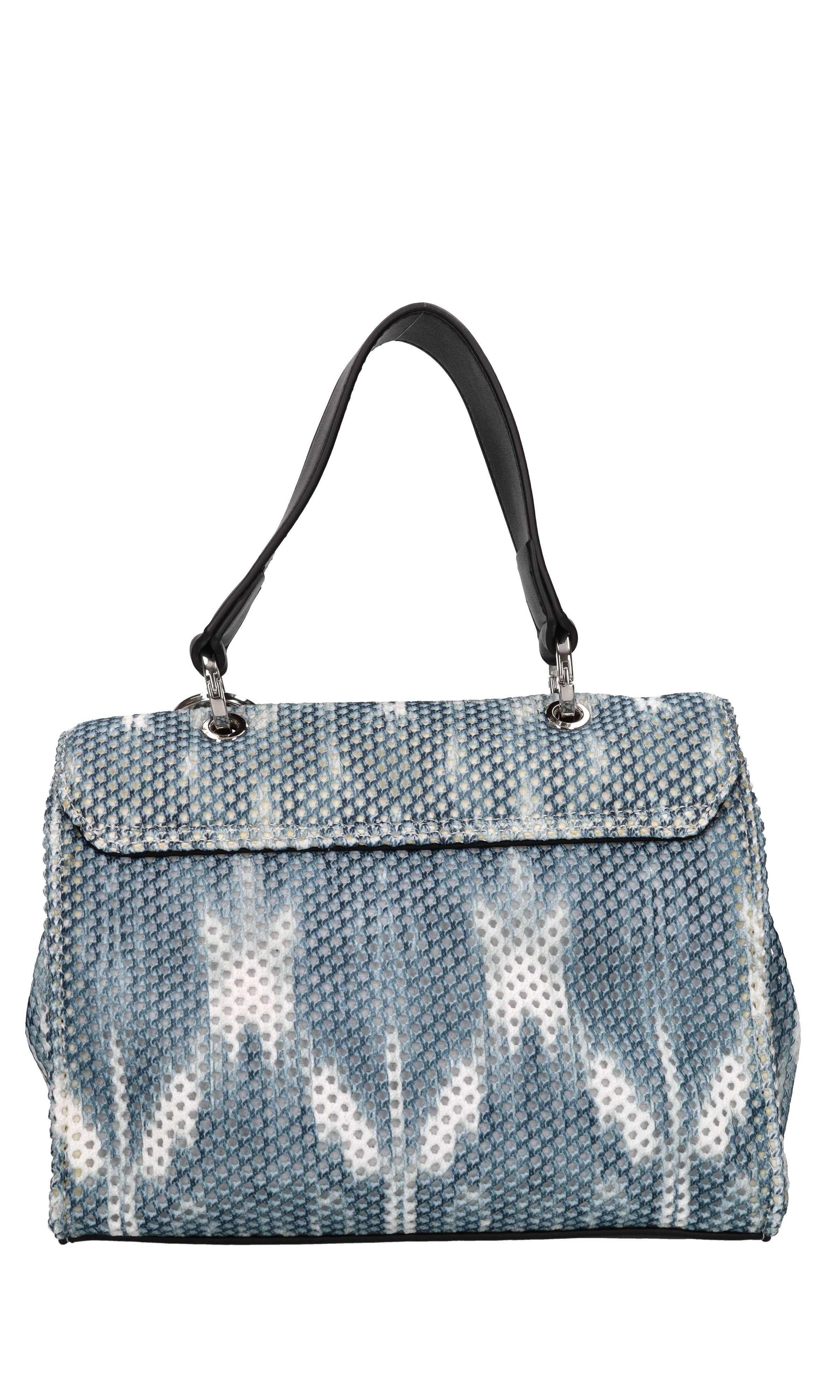 Borsa in tessuto e pelle 