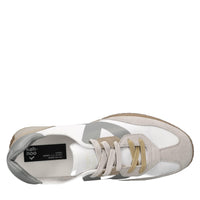 Sneakers in camoscio ecopelle e tessuto 