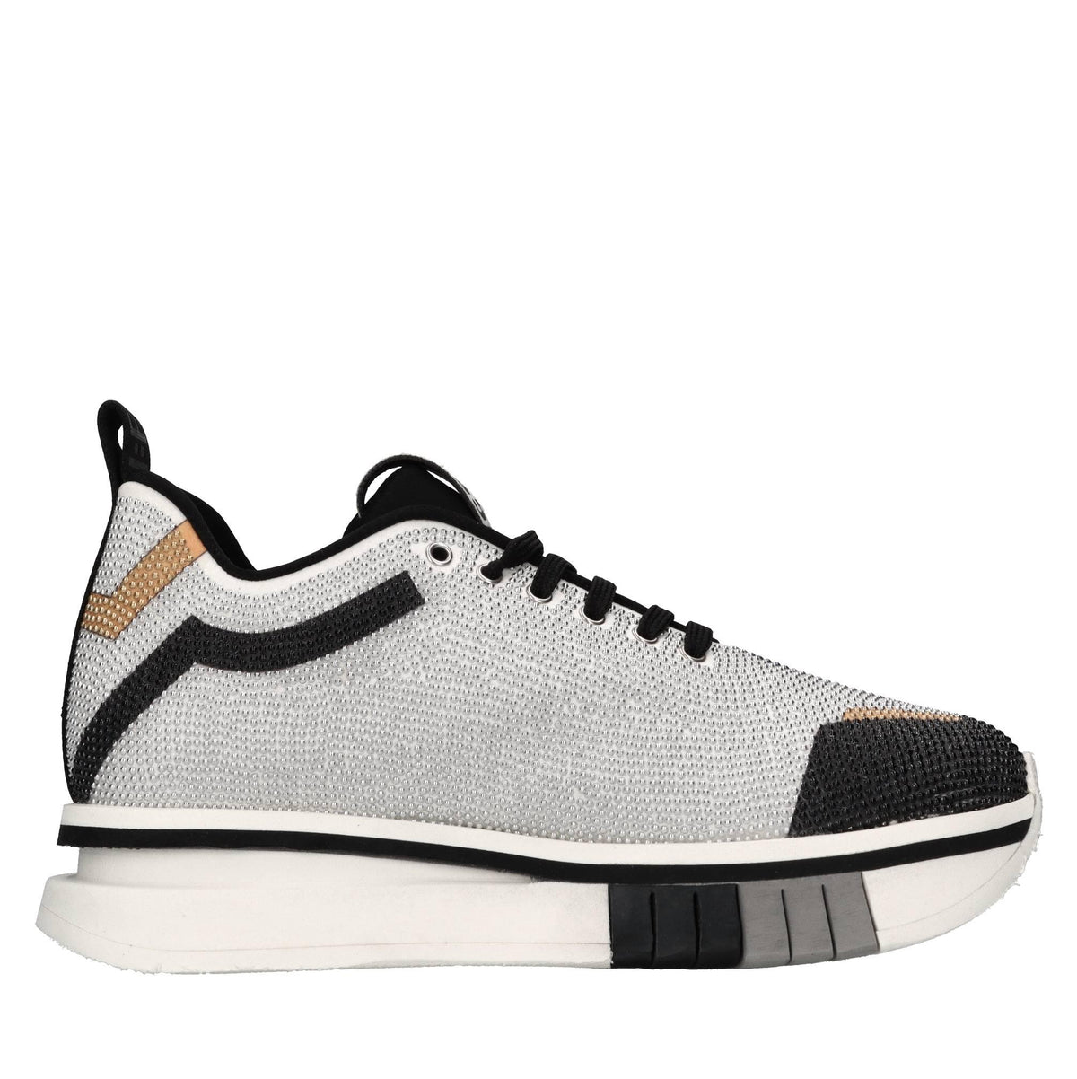 Sneakers in tessuto e strass 