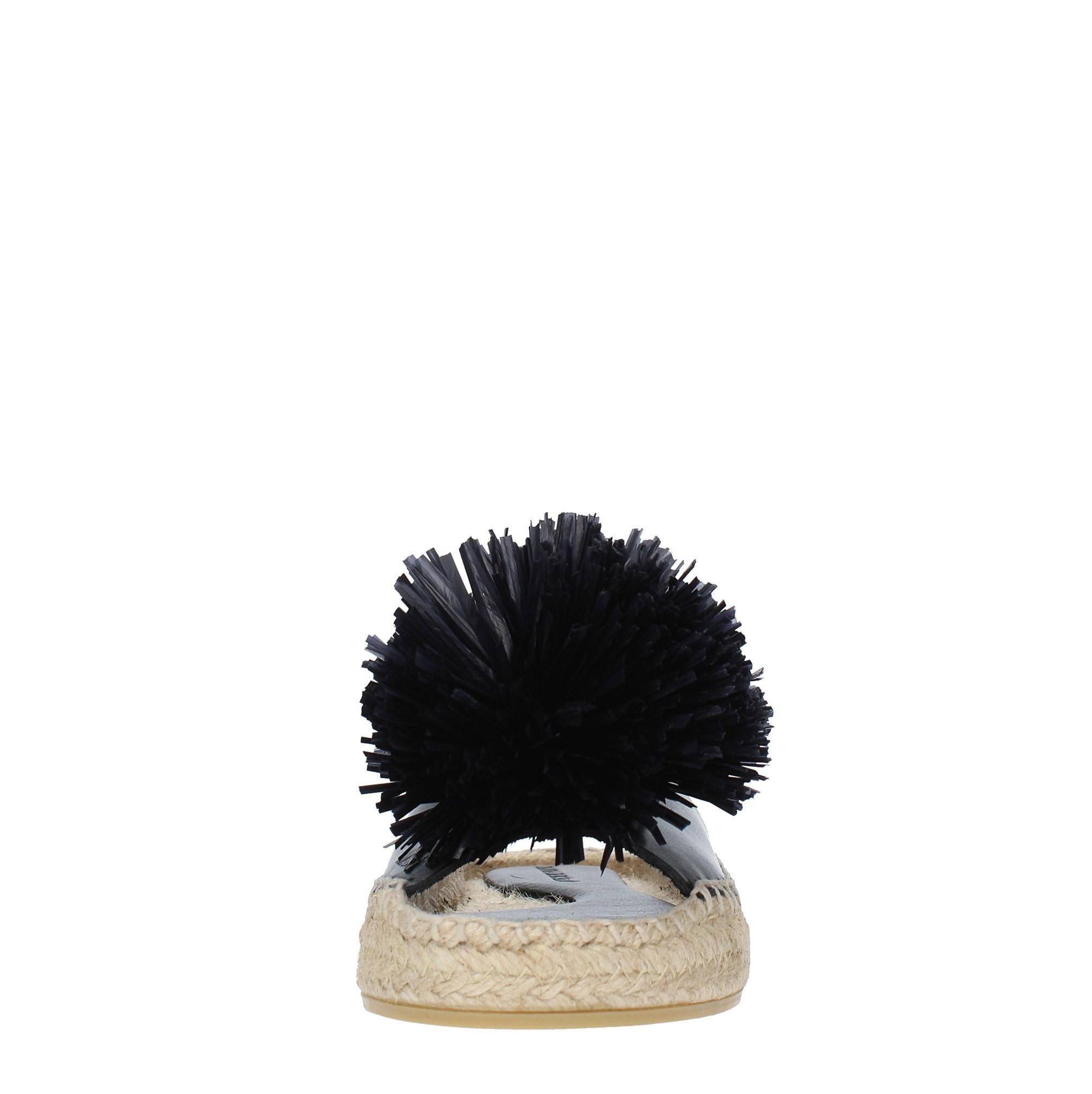 Mules modello FUJI in pelle e rafia 