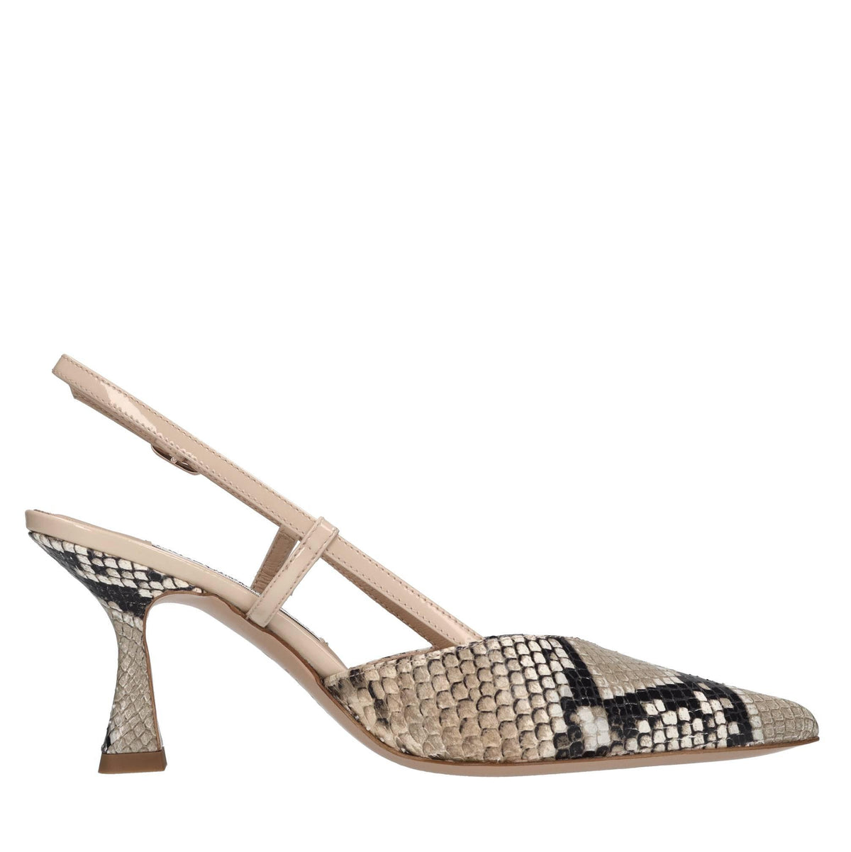 Décolleté slingback in pelle 