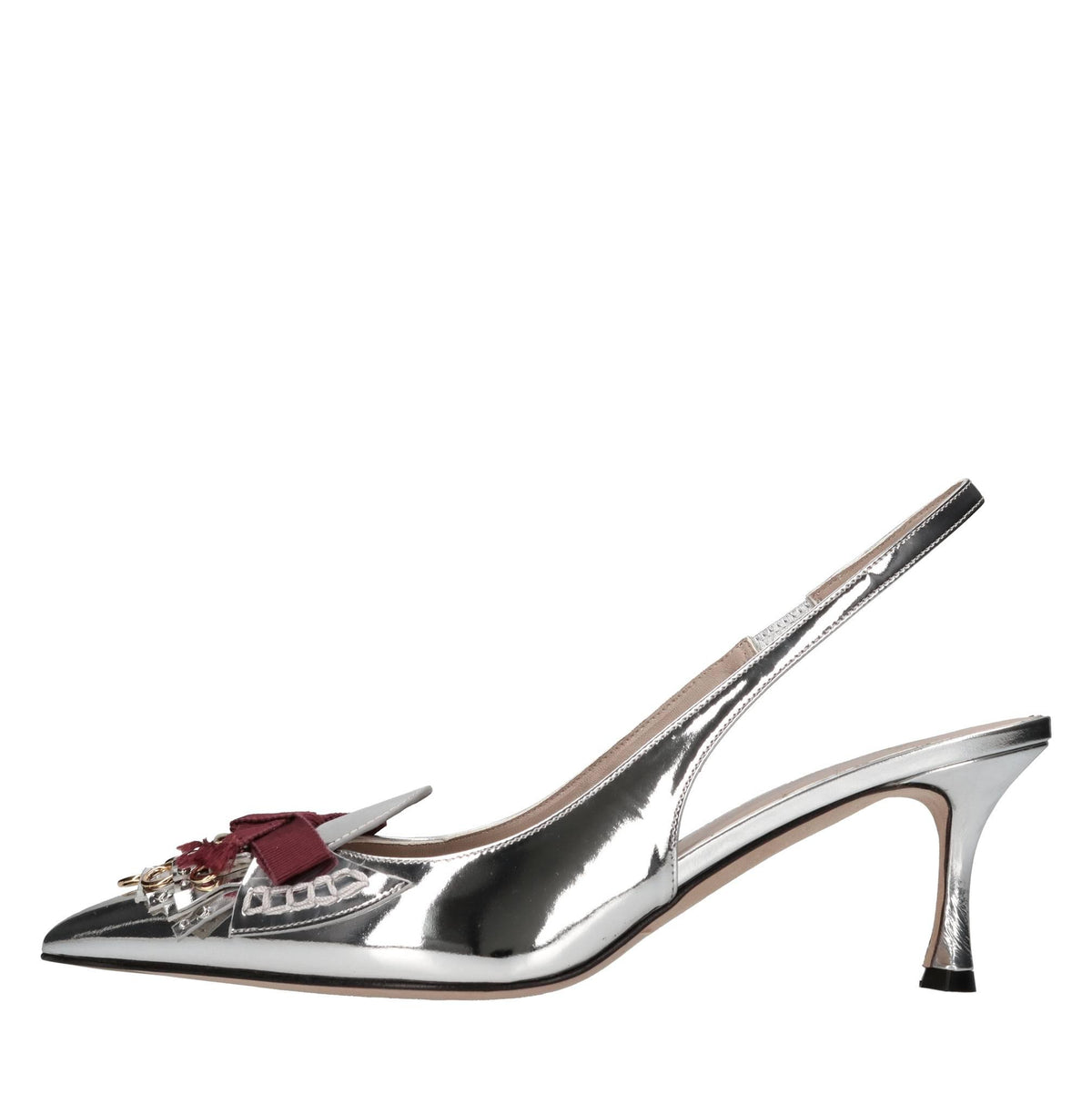 Décolleté slingback in vernice 