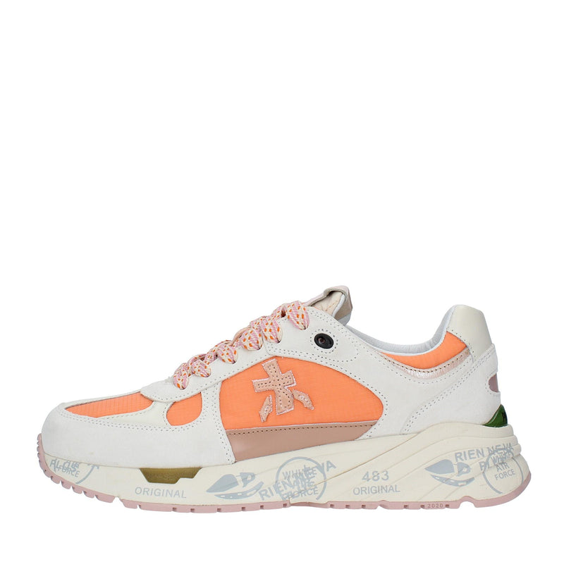 Sneakers in pelle, camoscio e tessuto 