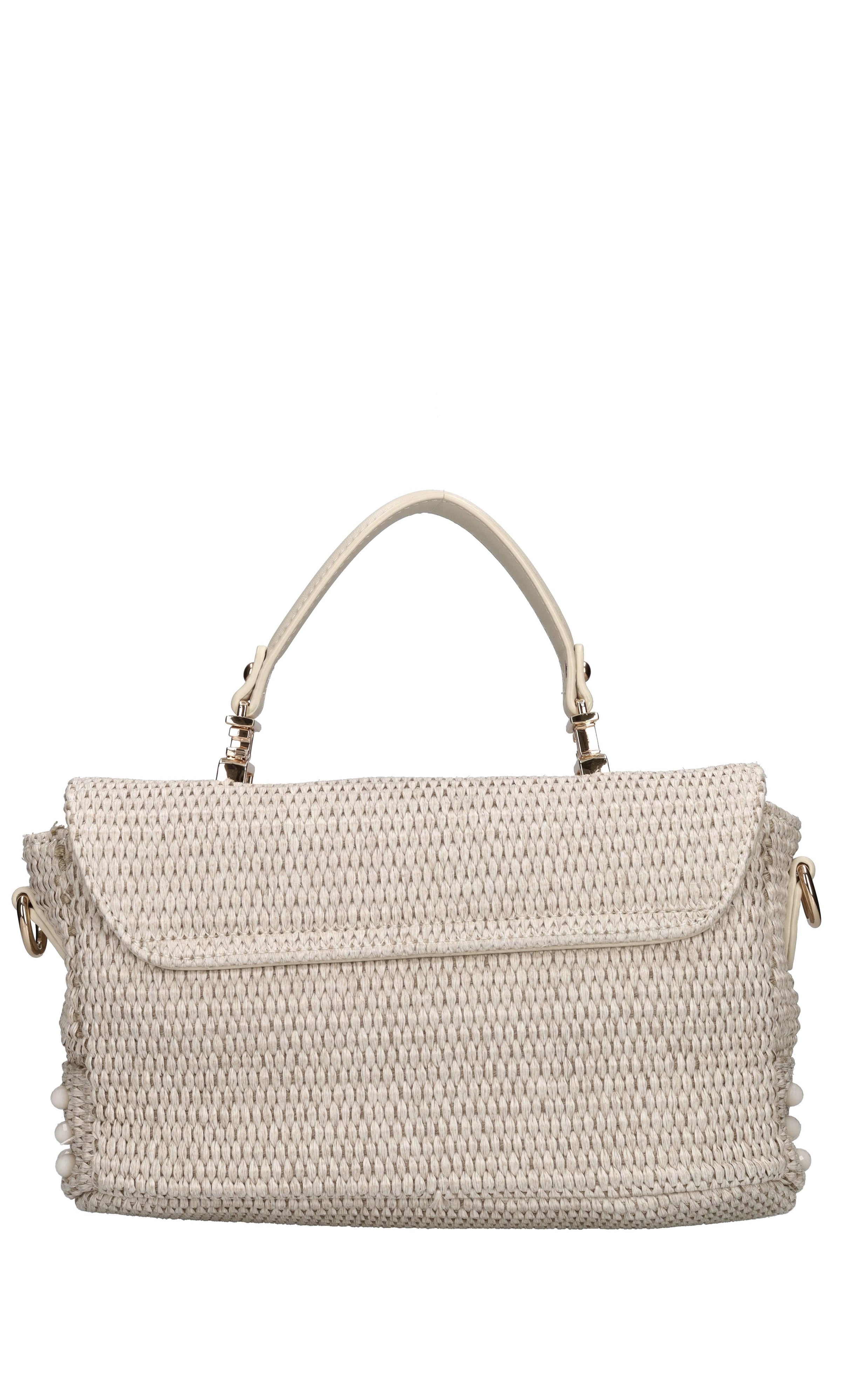 Borsa MALIBU in ecopelle e rafia 