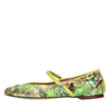 LORENA PAGGI Fabric and leather ballet flats