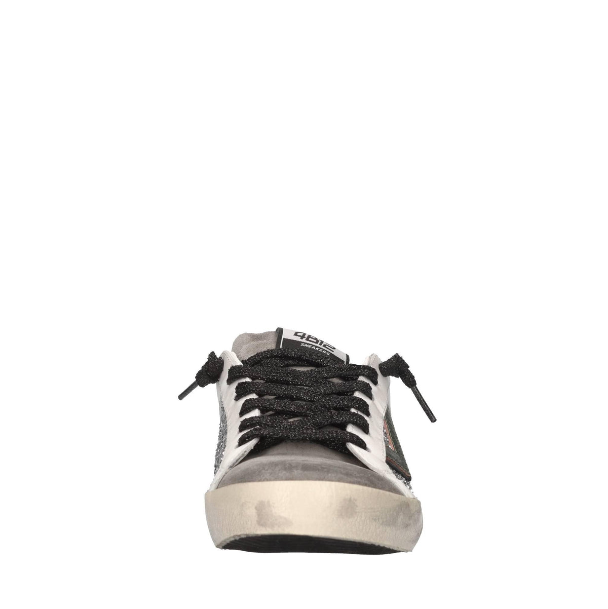 Sneakers in pelle e glitter 