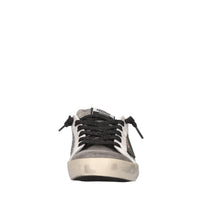 Sneakers in pelle e glitter 